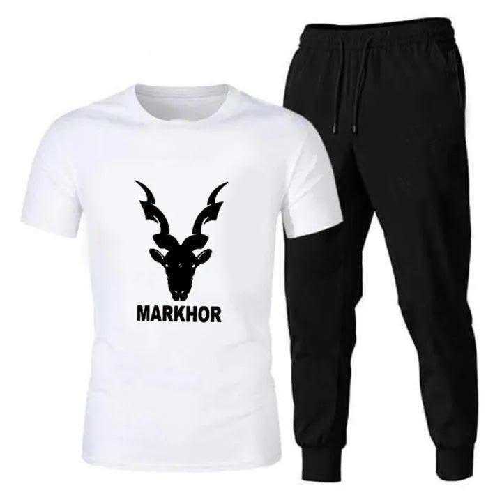 MARKHOR White & Black Track Suit