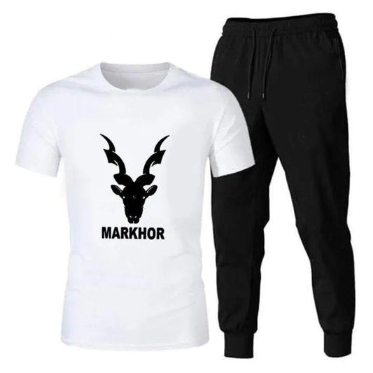 MARKHOR White & Black Track Suit